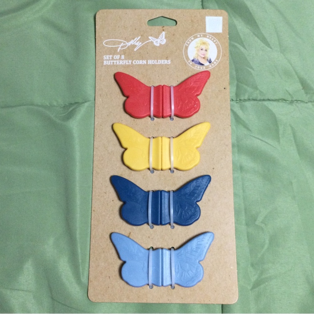Dolly Parton Butterfly Corn Holders, Set of
8